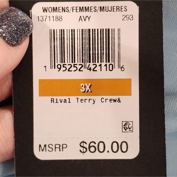 Under‎ Armour light blue rival Terry crew sweatshirt plus size 3X new!!! - Picture 6 of 7